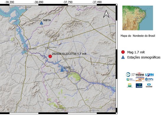 Tremor de terra é detectado entre as barragens de Xingó e Paulo Afonso