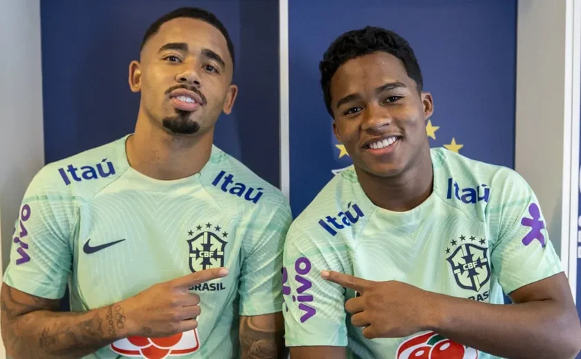 Endrick e Gabriel Jesus têm as melhores médias de participação em gols entre os candidatos à camisa 9 da Seleção em 2026