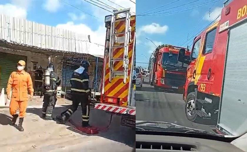 Incêndio em marcenaria mobiliza bombeiros em Maceió