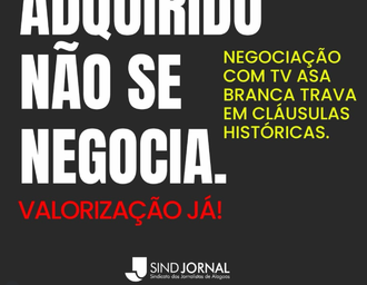 Sindjornal aciona Justiça contra proposta da TV Asa Branca