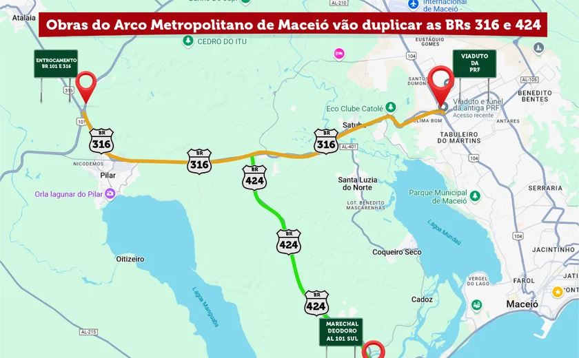 Prioridade do Governo de Alagoas, Arco Metropolitano terá ordem de serviço assinada nesta quinta (17)