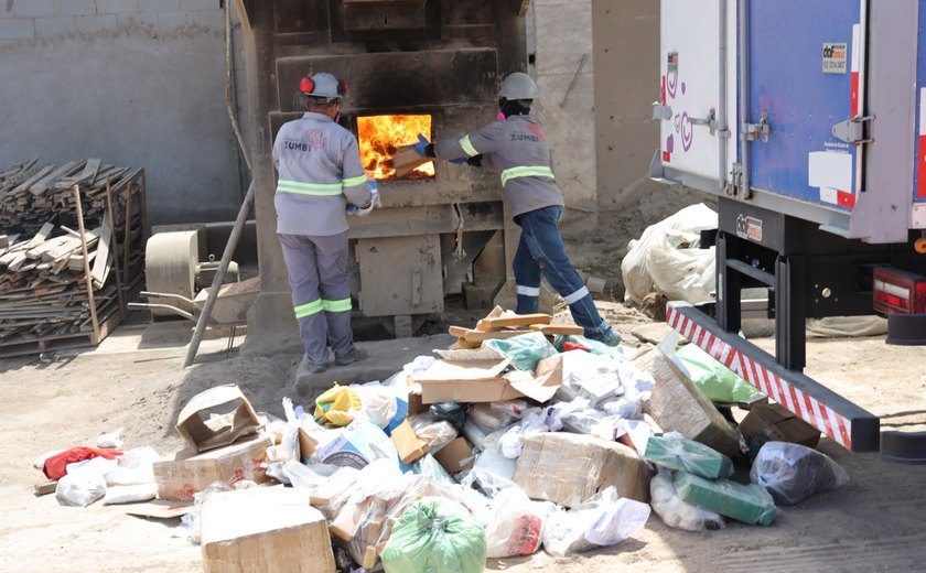 700 quilos de drogas apreendidas em Maceió e Região Metropolitana são incinerados