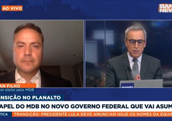 Prioridade da transição de Lula deve ser formar base para o enfrentamento político que o país precisa, diz Renan Filho