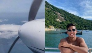Avião bimotor com 3 a bordo cai no mar na região de Ubatuba