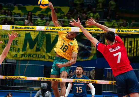 Brasil vence Chile na estreia pelo Sul-Americano de vôlei masculino