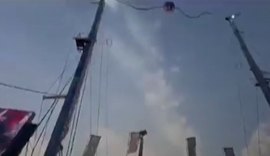 Cabo de segurança se rompe em atração na Espanha e deixa quatro crianças feridas