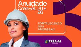 Crea-AL disponibiliza Anuidade 2026 com desconto de 15% até o dia 31