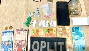 OPLIT prende suspeito de tráfico e apreende drogas em abordagem