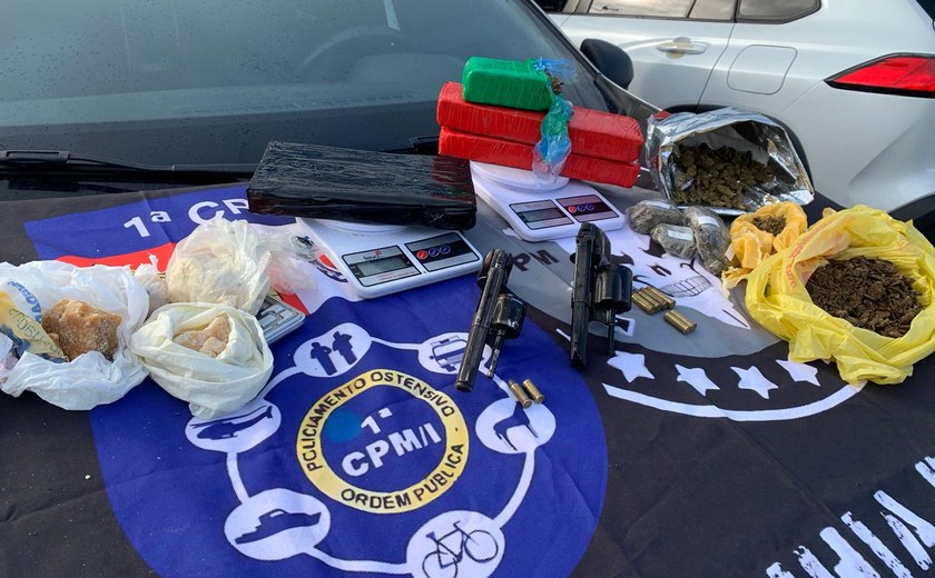 PM/AL apreende 28 armas e quase 29 quilos de drogas em uma semana