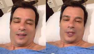 Apresentador Celso Portiolli surge em cama de hospital durante tratamento contra câncer