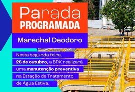 Manutenção programada da ETA Estiva pode afetar abastecimento de água em Marechal Deodoro
