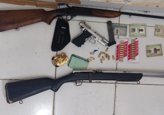 Suspeitos de tráfico de drogas são presos e armas apreendidas em operação