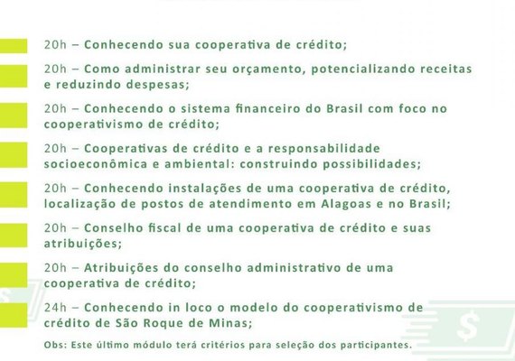 Programa de Formação para membros de cooperativas de crédito tem inscrições abertas
