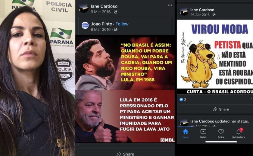 Delegada que investiga assassinato de petista propagou discurso de ódio contra Lula e PT nas redes