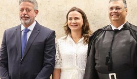 Em Brasília, Arthur Lira participa de posse de Flávio Dino no STF