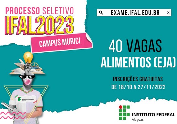 Ifal Murici inicia inscrições para curso de Alimentos, na modalidade EJA