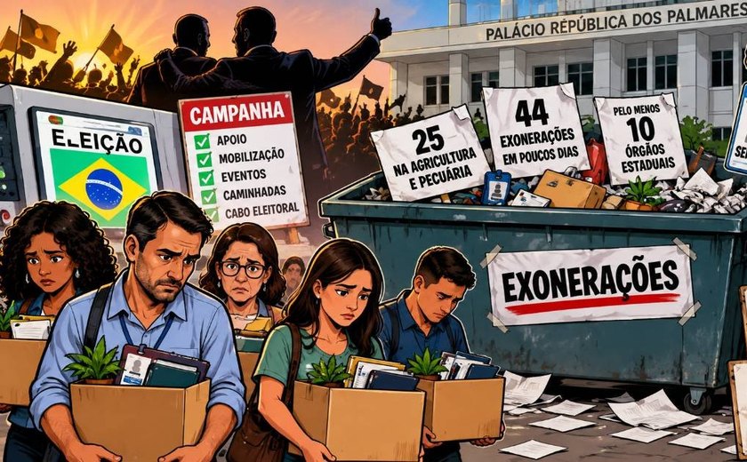 Exonerações após eleição em Alagoas levantam questionamentos sobre uso político de cargos