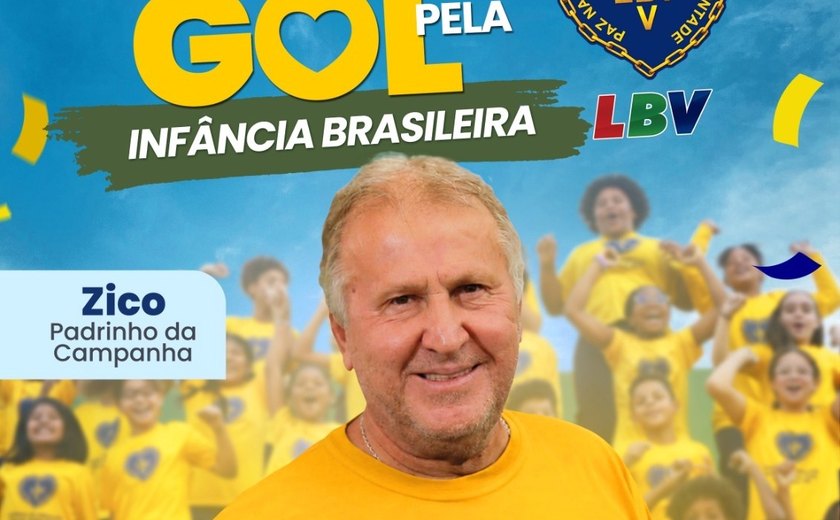 Zico entra em campo com a LBV em campanha pela infância brasileira