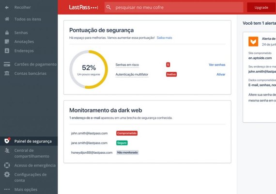 LastPass alerta usuários se detectar vazamentos de dados