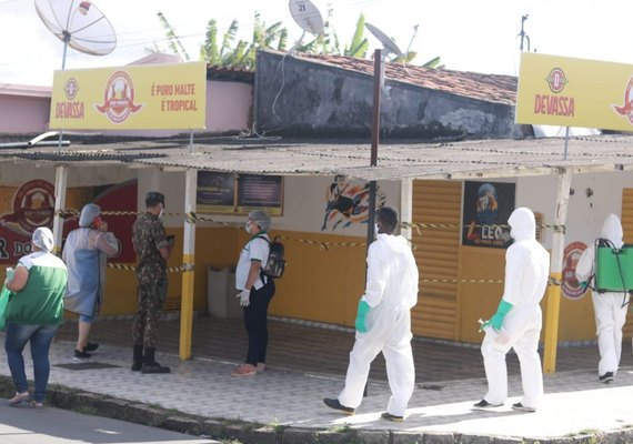 Covid: Exército volta a Palmeira dos Índios para desinfecção de ruas e locais públicos