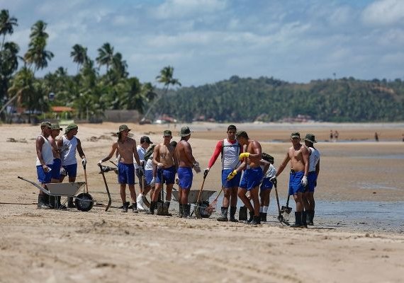 Praias de Alagoas já tiveram 533 toneladas de óleo e areia contaminada retiradas