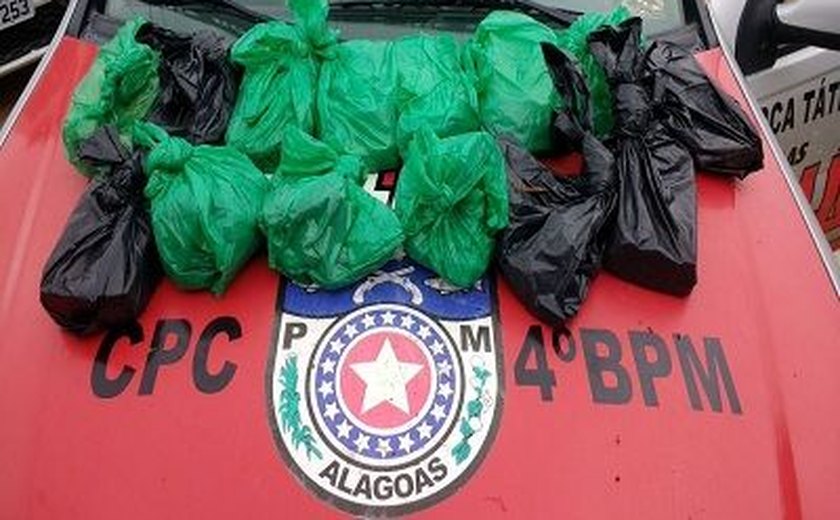 Polícia Militar apreende cerca de 13 kg de maconha após abordagem na Santa Lúcia