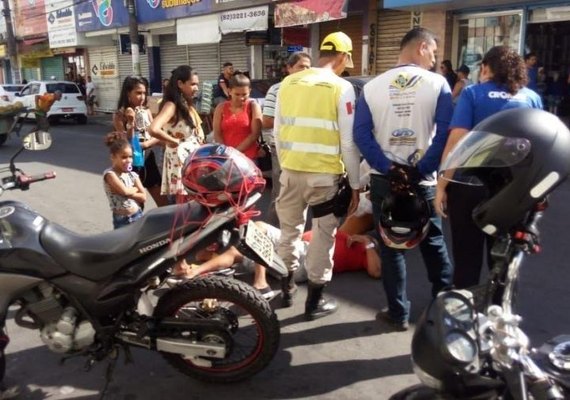 Ronda no Bairro presta socorro à vítima de acidente no Centro de Maceió