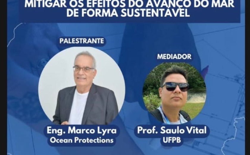 Engenheiro Marco Lyra participa de live sobre proteção costeira no Genat da Paraíba