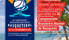 Maceió será palco do XL Campeonato Brasileiro Master de Basquetebol em novembro