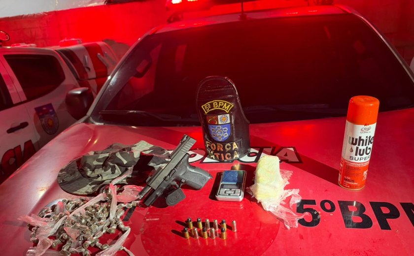 PM apreende arma, munições e drogas; suspeito morre após troca de tiros com militares