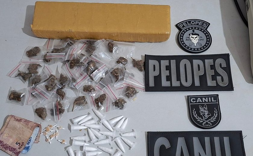 Mulher é presa em flagrante por tráfico de drogas no Conjunto Frei Damião, em Arapiraca