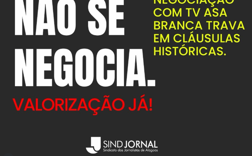Sindjornal aciona Justiça contra proposta da TV Asa Branca