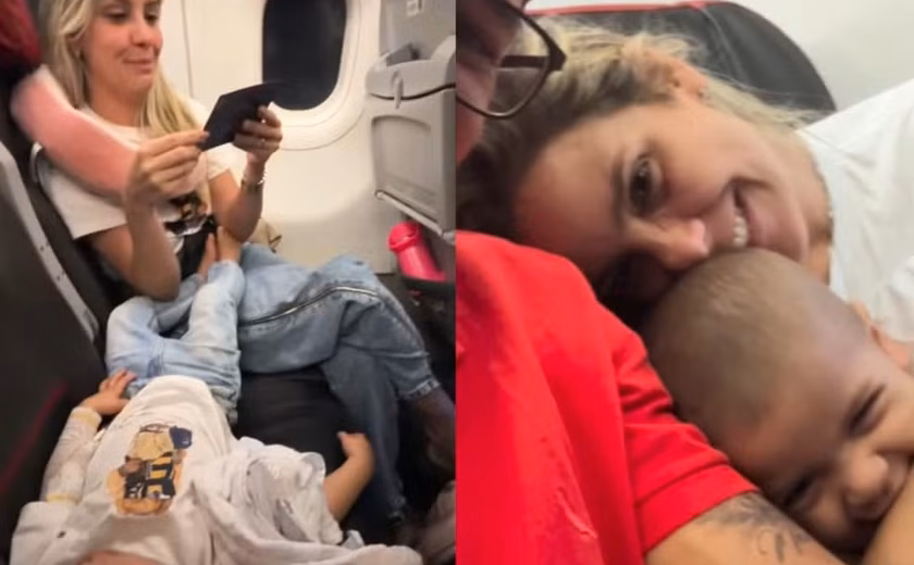 Menina que venceu o câncer é homenageada em voo de volta a Maceió