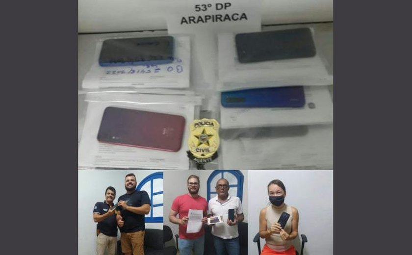 Em Arapiraca, celulares são recuperados após investigação da Polícia Civil