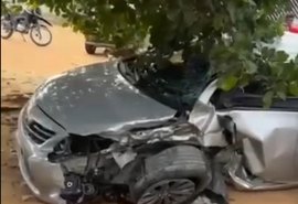 Cantor Marquinho Viana sofre acidente de carro na zona rural de Girau do Ponciano