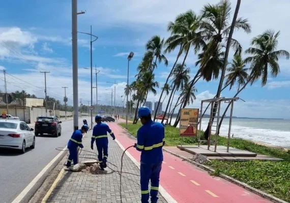 Após furto de cabos, iluminação na Avenida Litorânea é restabelecida em Jacarecica