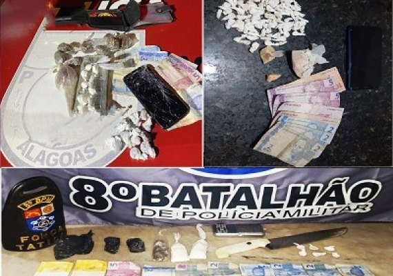 Unidades registram prisões por tráfico de drogas e recuperam motocicleta roubada