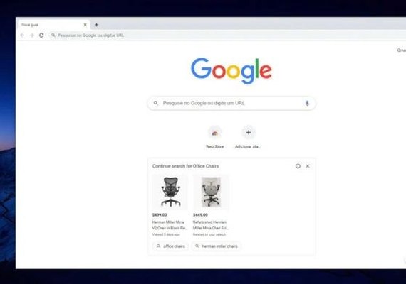 Navegador Chrome testa anúncios do Google Shopping na página de nova aba