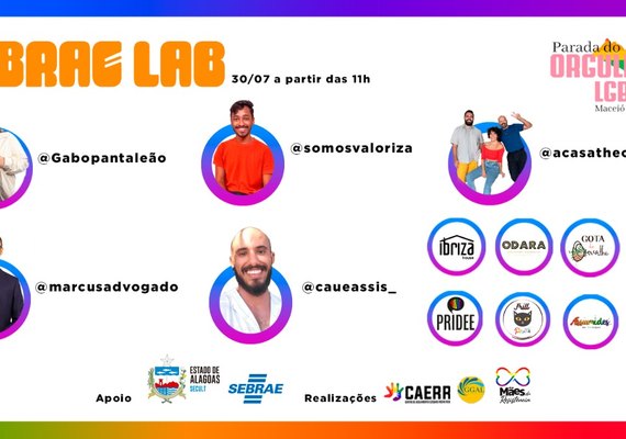 Parada LGBT+ de Maceió e Sebrae promovem feira de empreendedores e ciclo de palestras