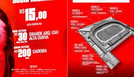 CRB inicia venda de ingressos para jogo contra o Fortaleza no Rei Pelé