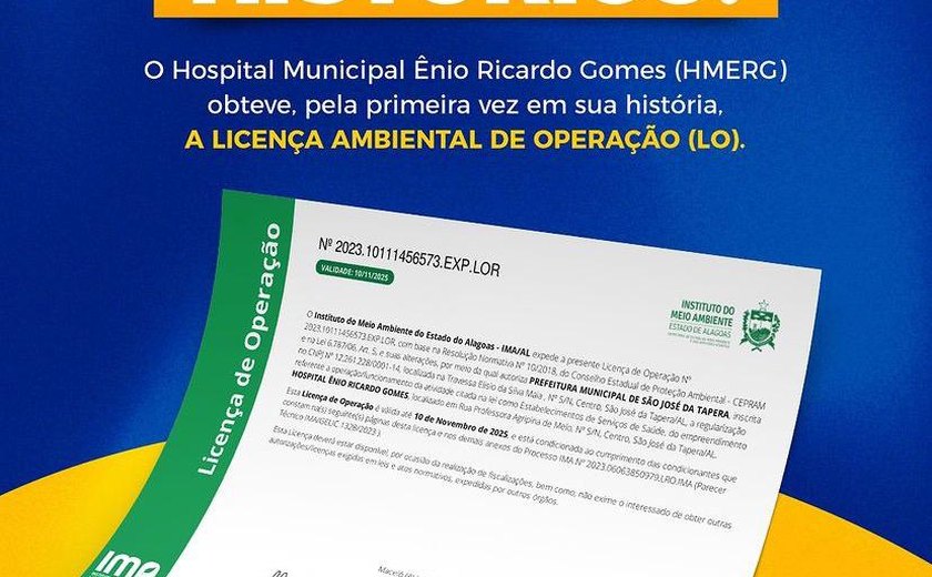 Hospital sertanejo obtém inédita Licença alcançada junto ao IMA, uma raridade no País, diz diretora