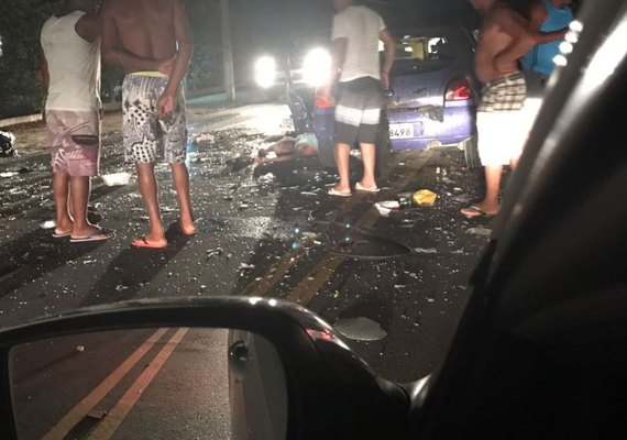 Acidente grave na AL 101 Norte deixa um morto e quatro feridos