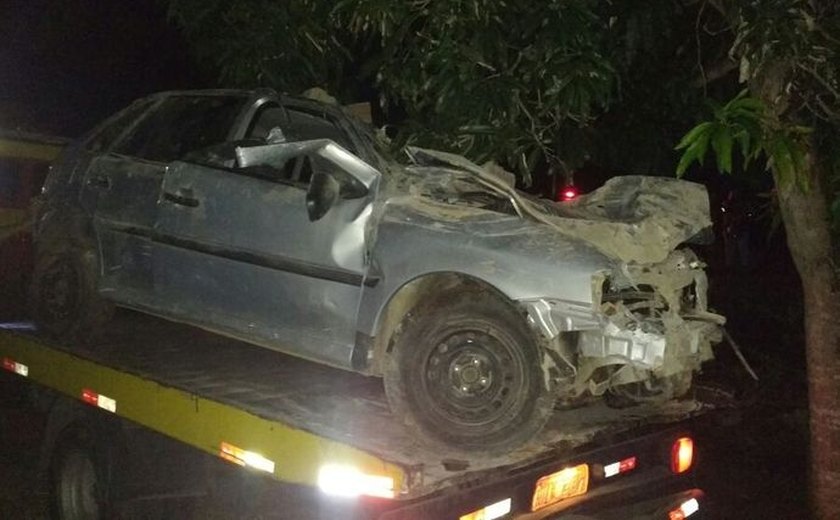 Jovem de 21 anos morre em acidente de carro na Zona Rural de Arapiraca