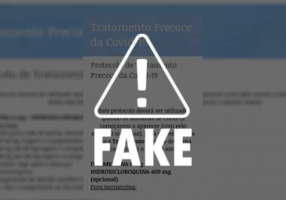 Site apócrifo incentiva automedicação contra Covid-19