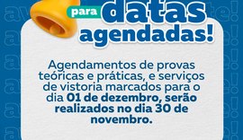 Provas teóricas e práticas agendadas para o dia 01 de dezembro serão realizadas no dia 30 de novembro