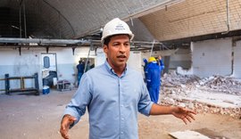Vice-prefeito e titular da Seminfra vistoria obras do Novo Mercado da Produção