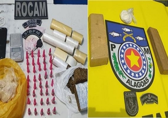 Polícia Militar apreende armas, drogas e recupera motocicletas roubadas