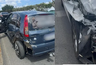 Colisão entre dois carros é registrada na AL-220, em Arapiraca