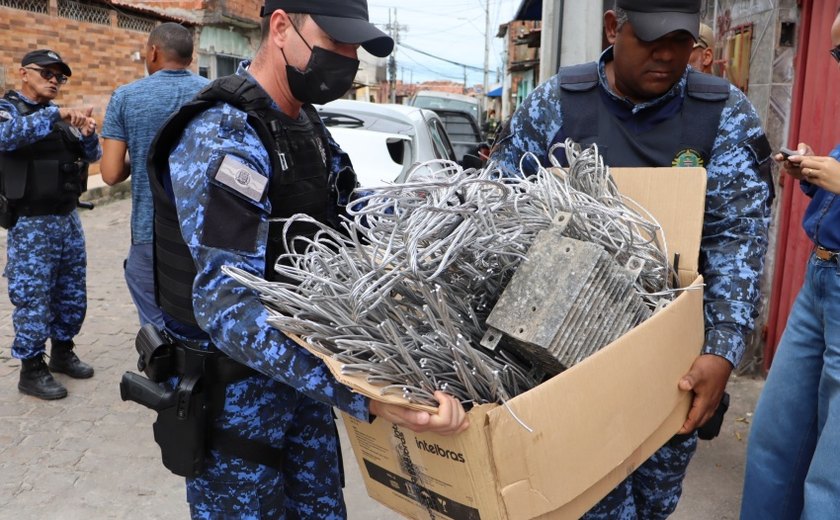 Segurança Cidadã realiza operação contra receptação de fios roubados da rede elétrica