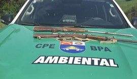 PM apreende duas armas de fogo durante fiscalização ambiental em Porto Calvo
